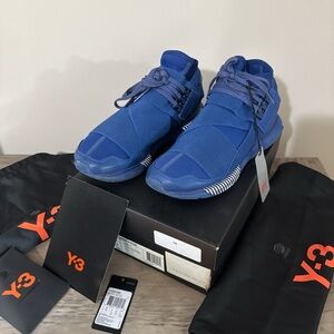 Adidas Y-3 Qasa High Blue Size US 6.5 - original box, dust bags and extra laces